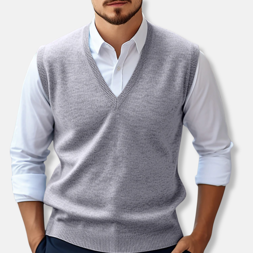 Classic Crew Neck Knit Vest
