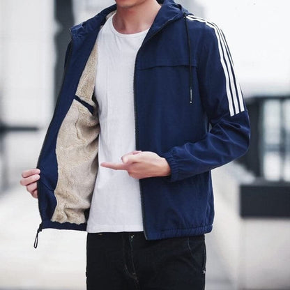 Waterproof Men's Zip Up Windbreaker Jacket