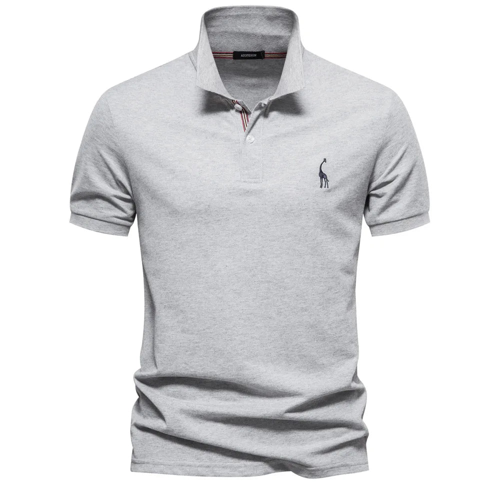 Premium Polo Shirt with Deer Pattern
