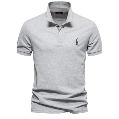 Premium Polo Shirt with Deer Pattern