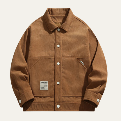Relaxed Fit Corduroy Button Down Men's Jacket