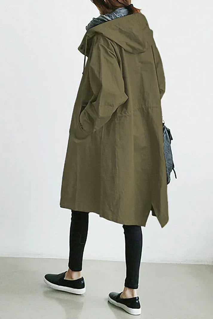Women's Long Waterproof Parka Jacket with Pockets
