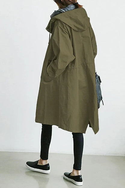Women's Long Waterproof Parka Jacket with Pockets