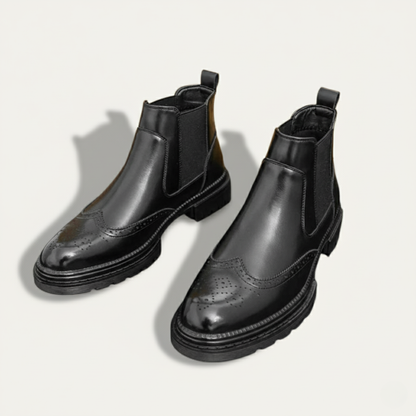 Stylish Men's Leather Ankle Boots