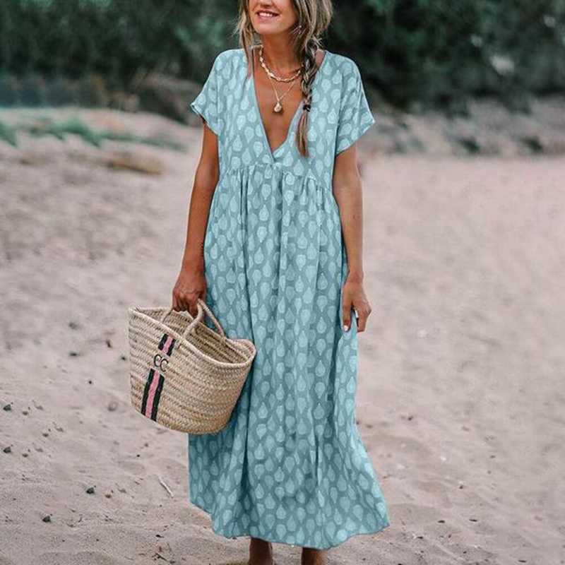 Chic V-Neck Floral Maxi Dress