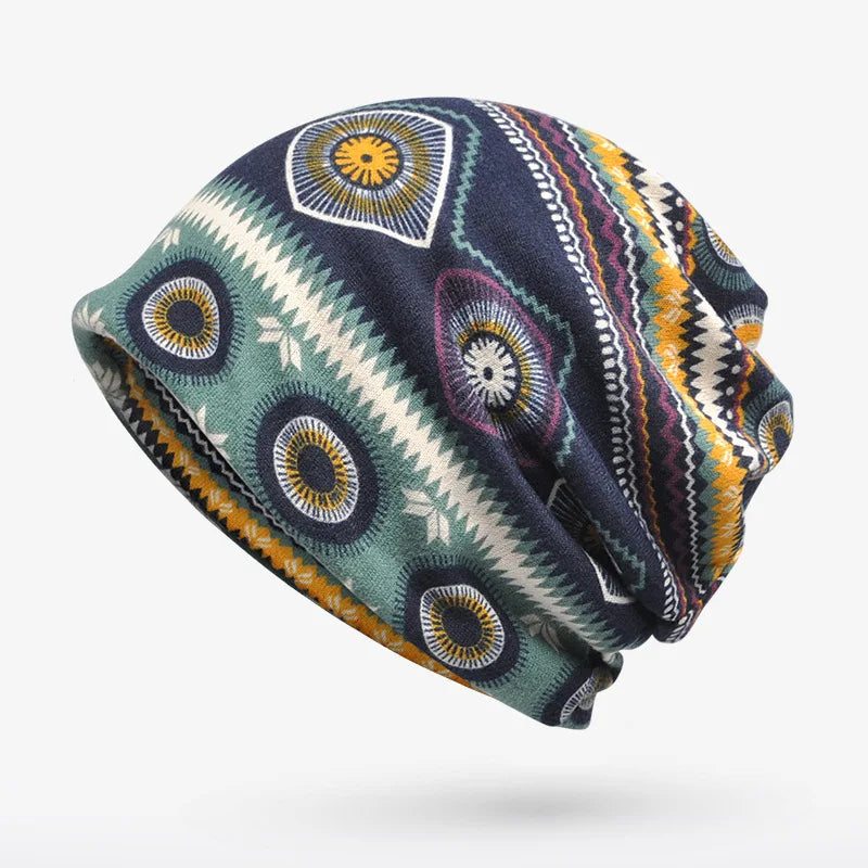 Soft Warm Women's Geometric Beanie Hat - EasyApparels