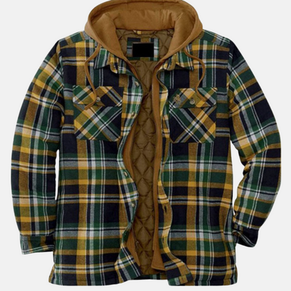 Warm Plaid Shirt Jacket for Men