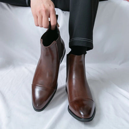Classic Leather Ankle Boots for Men