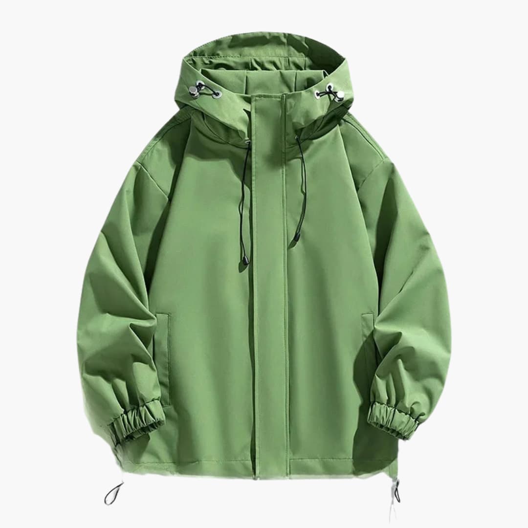 Waterproof Hoodie Jacket for Men with Zip Closure