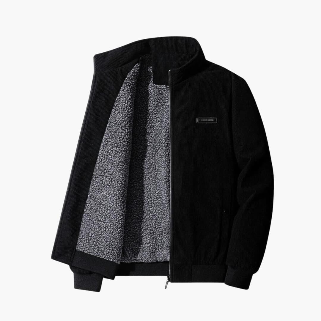 Warm Textured Zip Jacket for Men