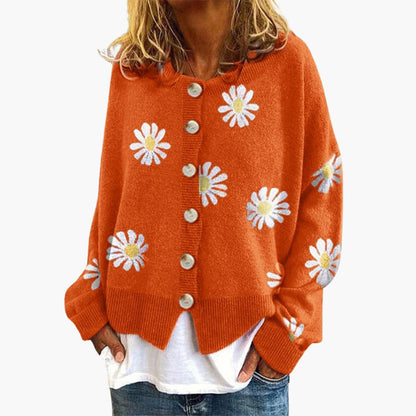 Ladies Floral Knit Sweater