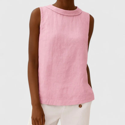 Classic Women's Blouse With Rolled Collar