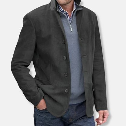 Classic Fit Soft Mens Jacket with Button Front