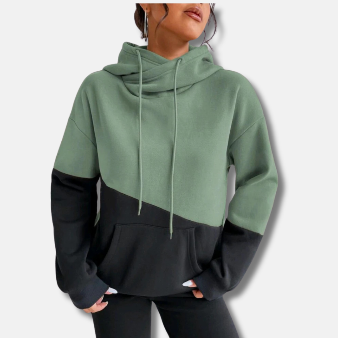 Comfortable Colorblock Pocket Hoodie