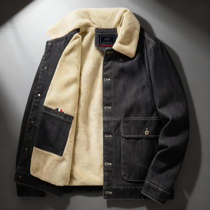 Casual Blue Fleece Coat
