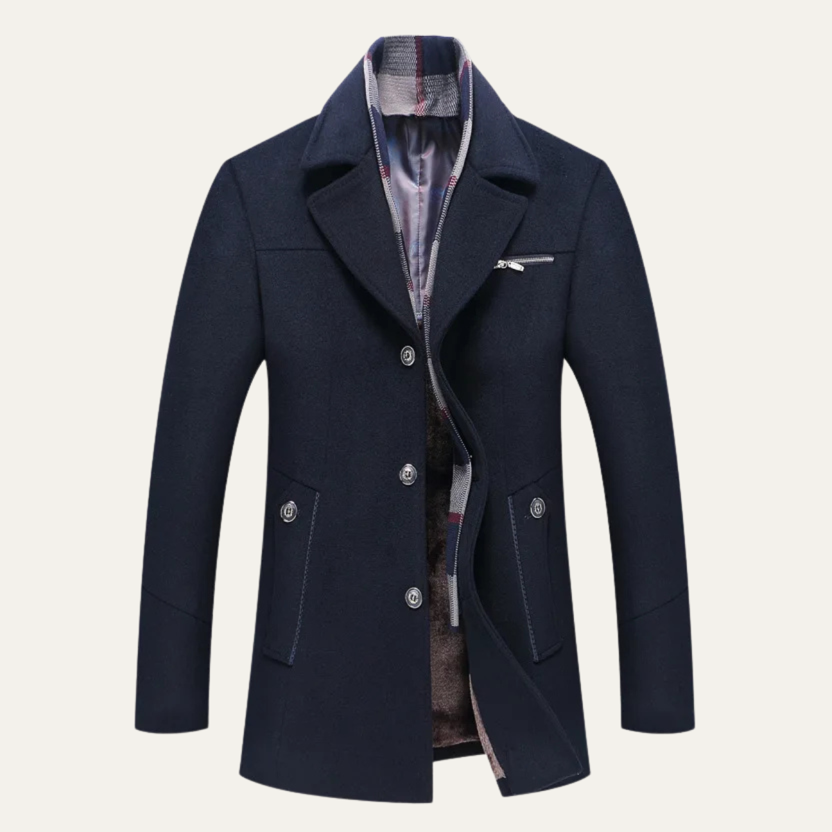 Classic Men's Wool Winter Overcoat - Vossary