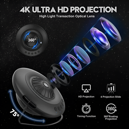 Cosmic Star Projector with Colorful Night Sky Effects - Vossary