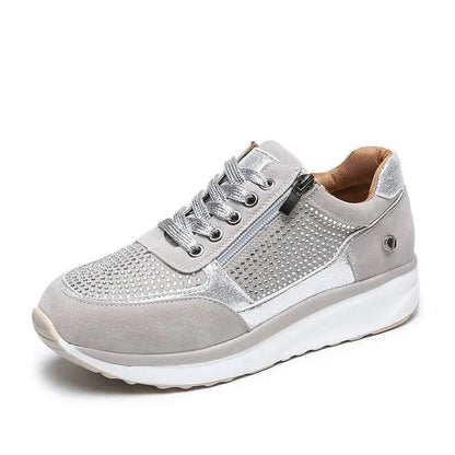 Glitter Sneakers with Chunky Heel and Sparkle Details