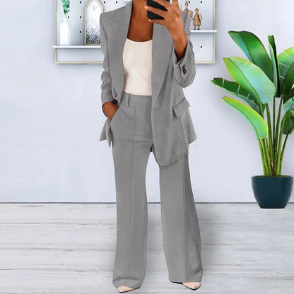 Ladies Wide Leg Suit Pants
