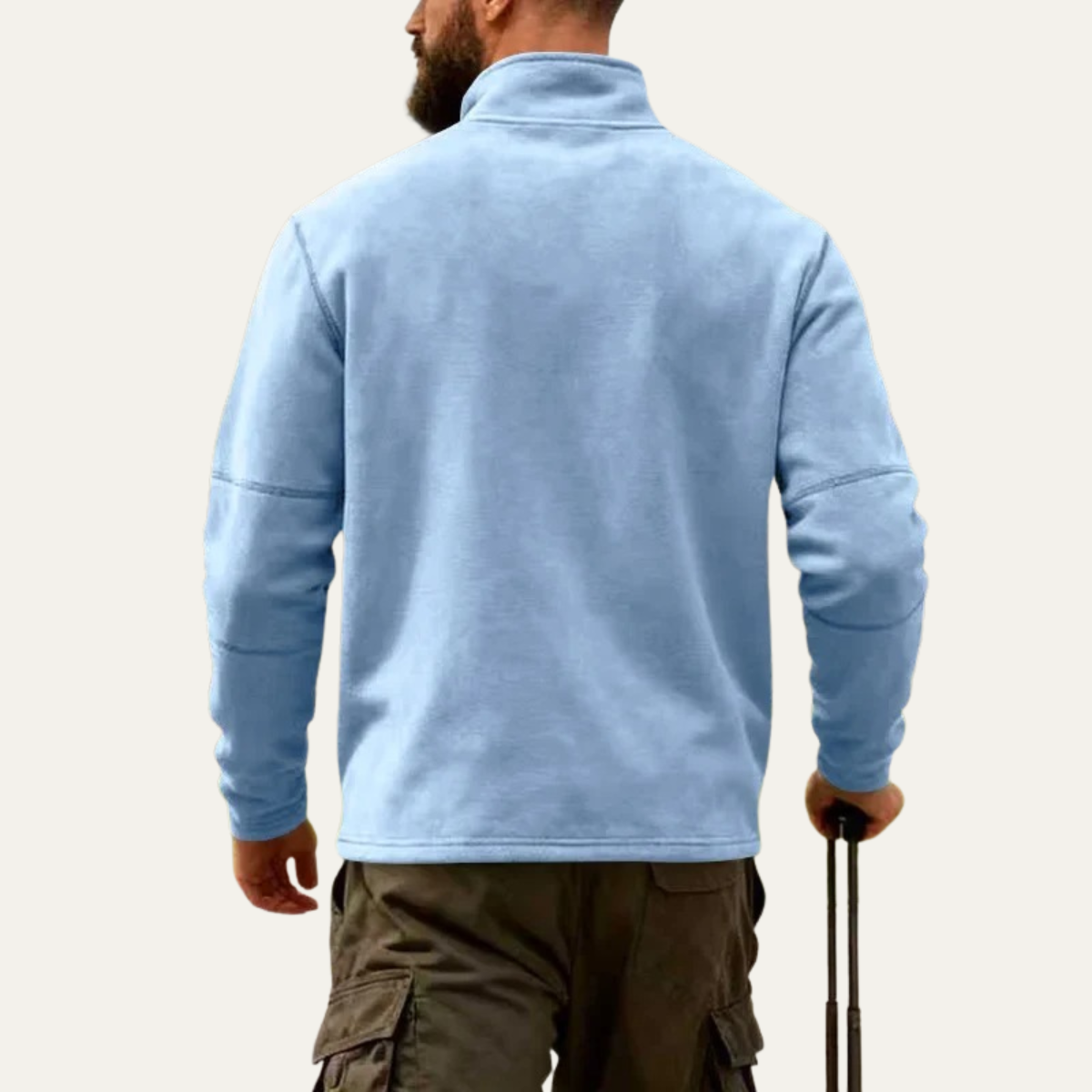 Thermal Men's Quarter Zip Fleece Pullover Sweater