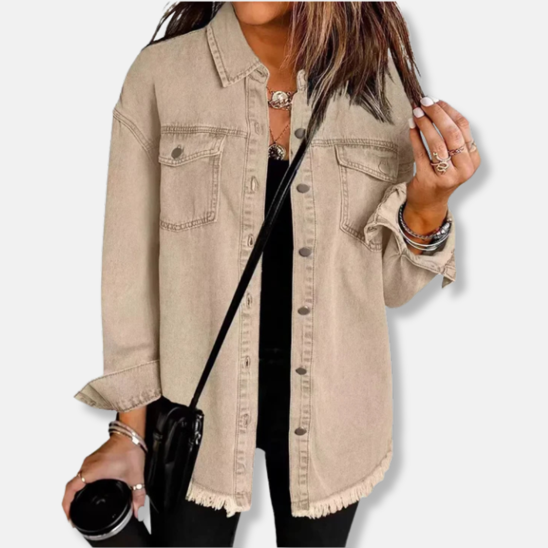 Relaxed Fit Women's Denim Jacket - EasyApparels