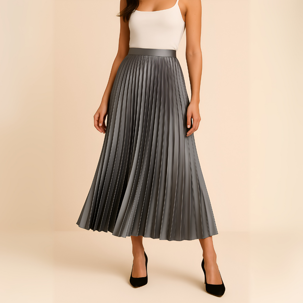 Luxurious Folded Waist Skirt