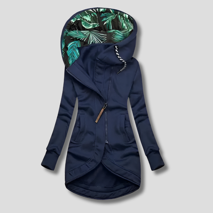 Fashionable Women's Hooded Zip Jacket - Vossary