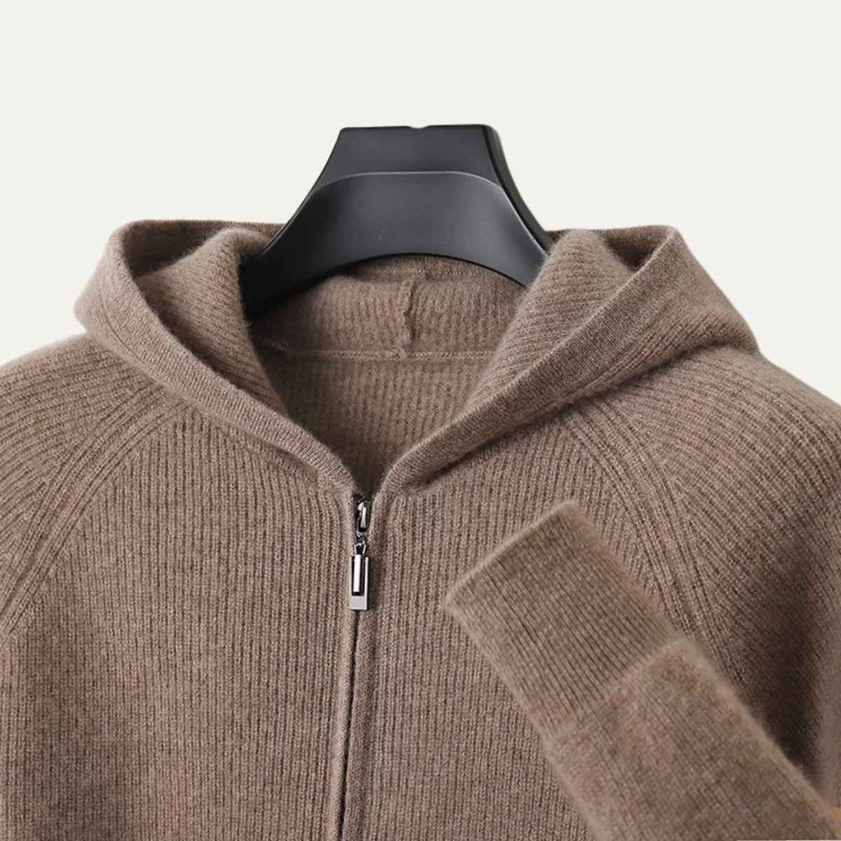 Warm Men's Merino Wool Zipper Sweater Jacket