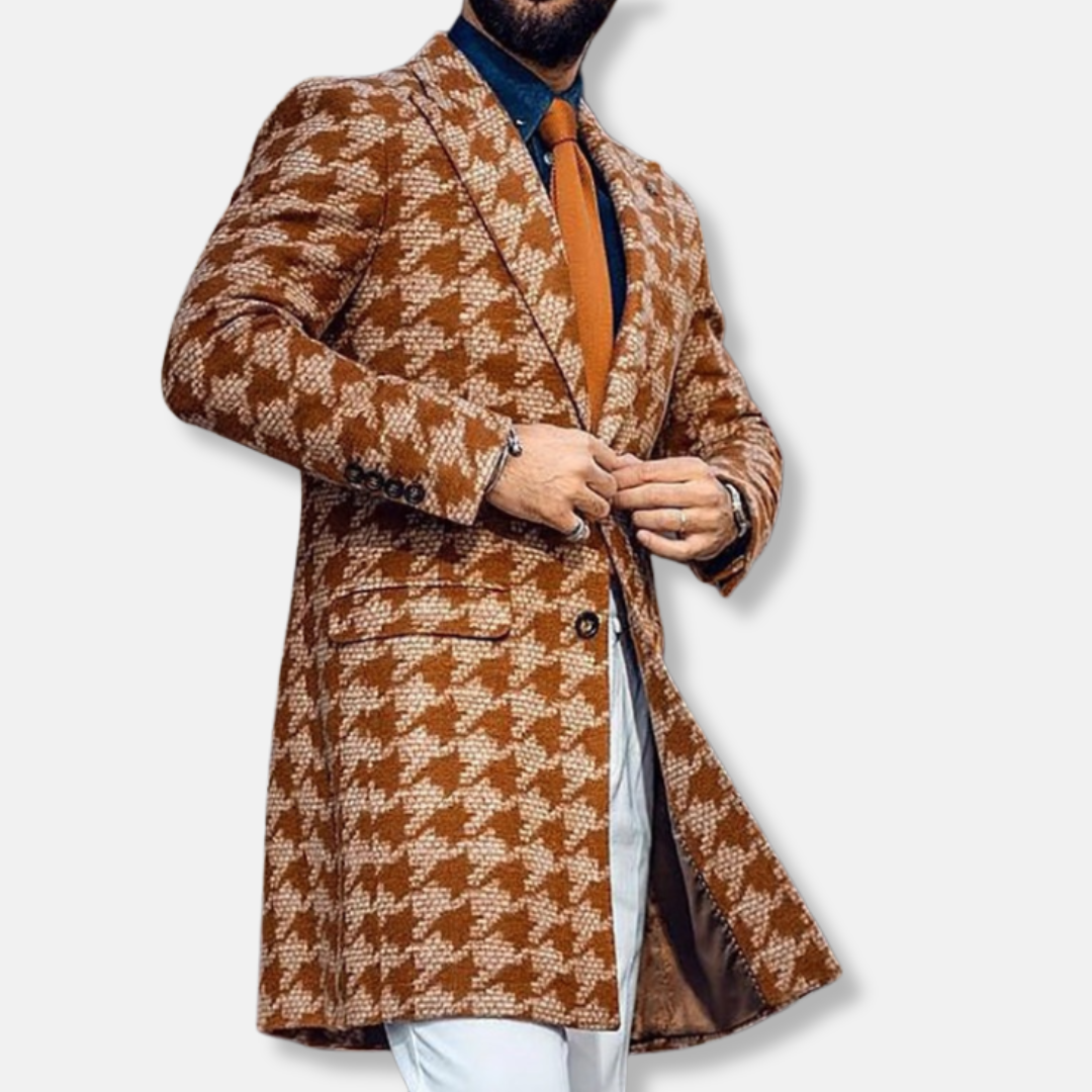 Classic Men's Wool Trench Overcoat