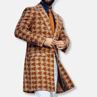 Classic Men's Wool Trench Overcoat