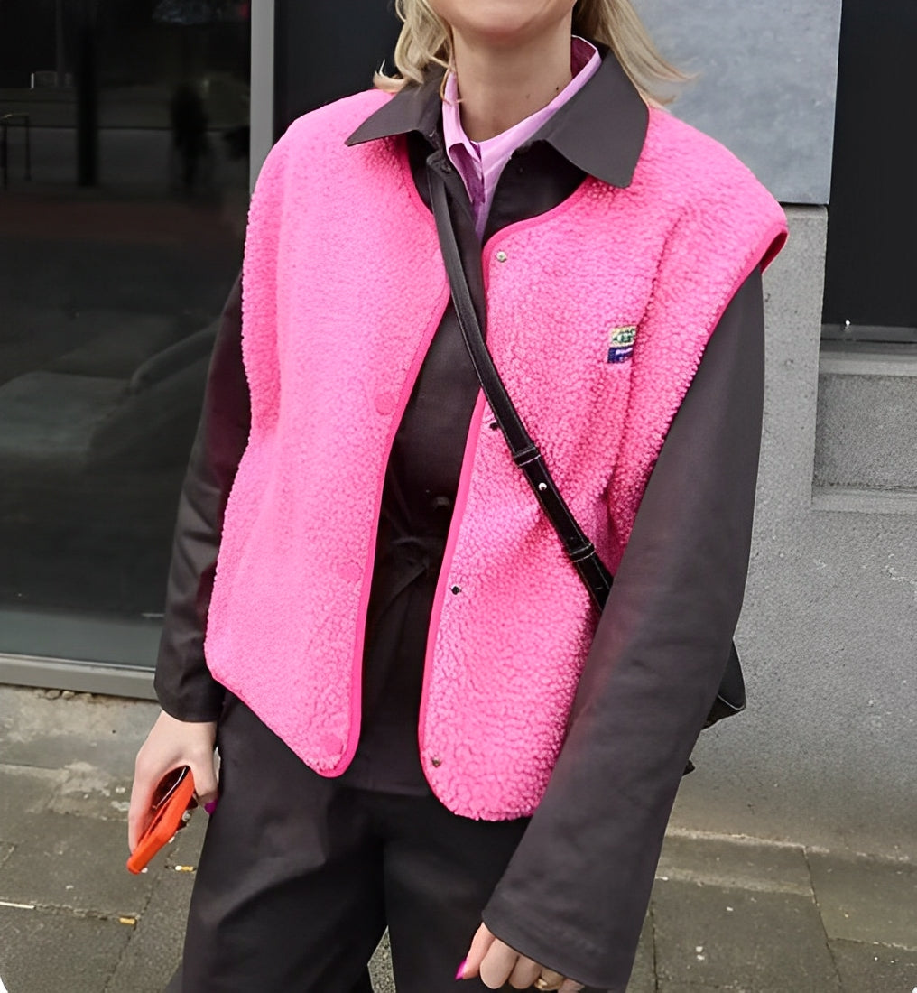 Casual Women's Vest with Easy Button Front