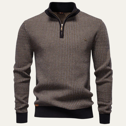Cozy Men's Half Zip Fleece Winter Sweater - Vossary