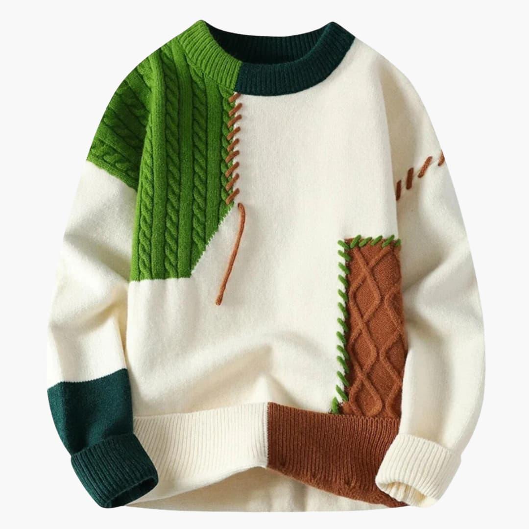 Cozy Plaid Mens Sweater for Winter
