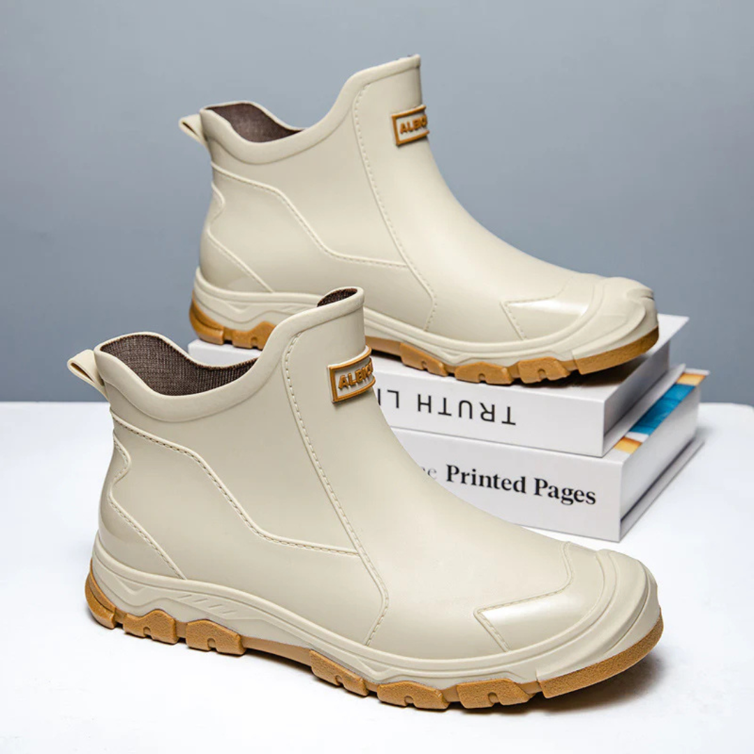 Waterproof Ankle Boots for Men with Grip Sole