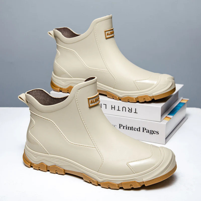 Waterproof Ankle Boots for Men with Grip Sole