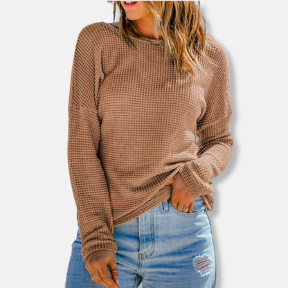 Soft Cotton Crew Neck Casual Top