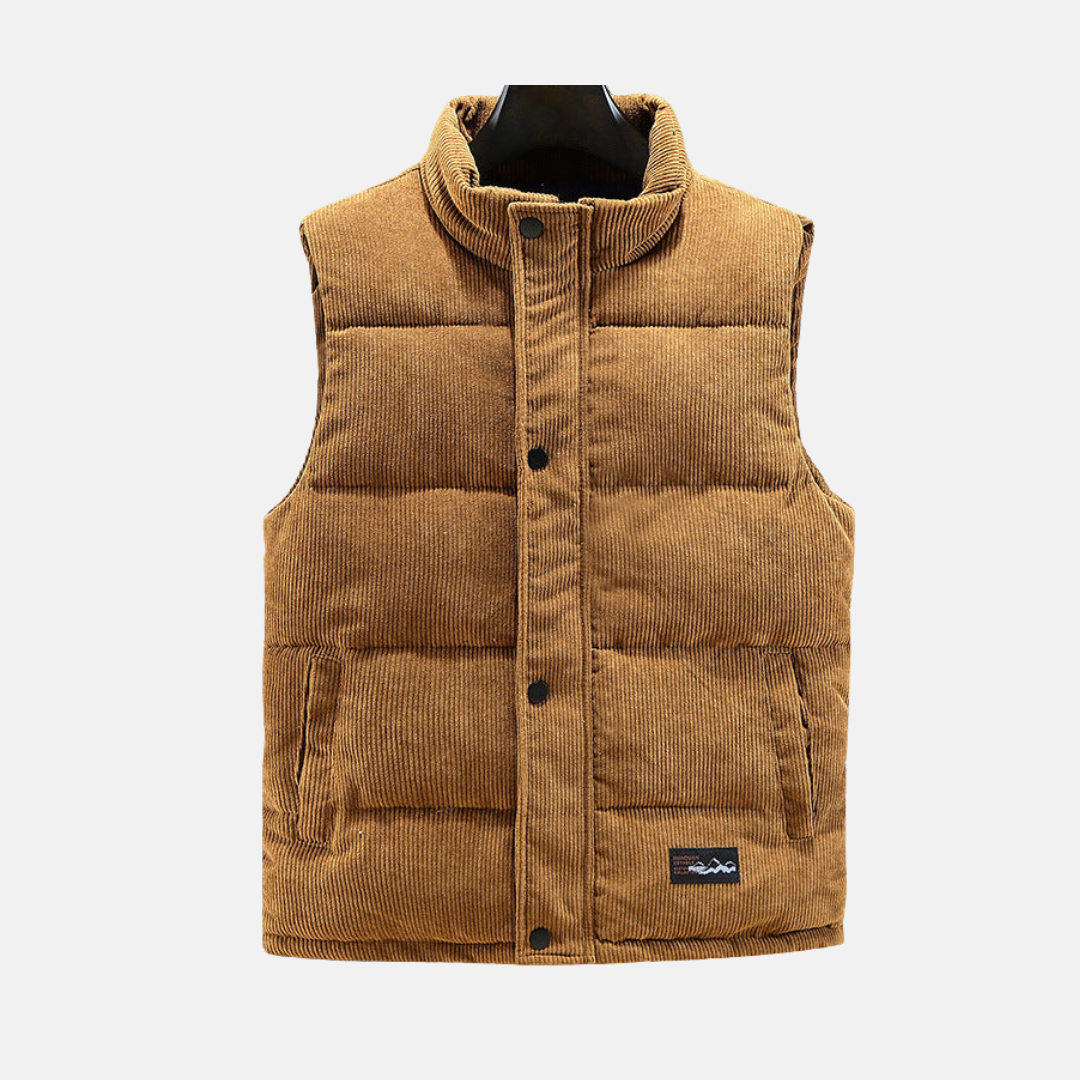 Rugged Quilted Vest for Men - Casual Snap Front - EasyApparels