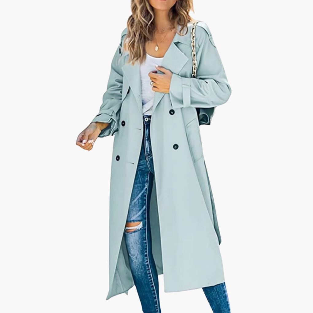 Classic Ladies Long Button Coat