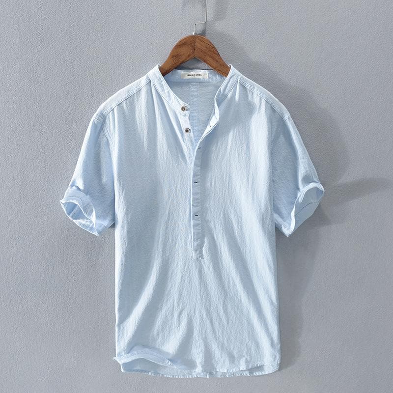 Comfortable Mens Short Sleeve Henley Shirt