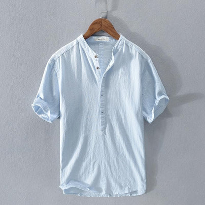 Comfortable Mens Short Sleeve Henley Shirt