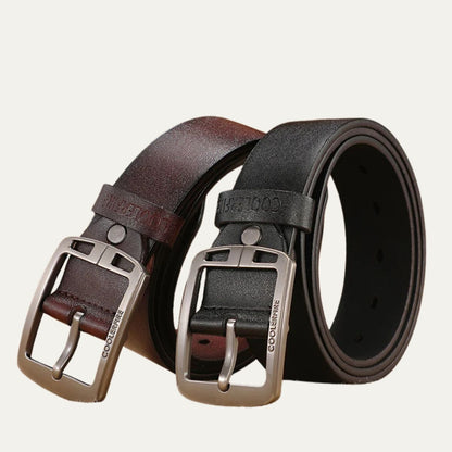 Classic Leather Belt - Authentic Cowhide Strap