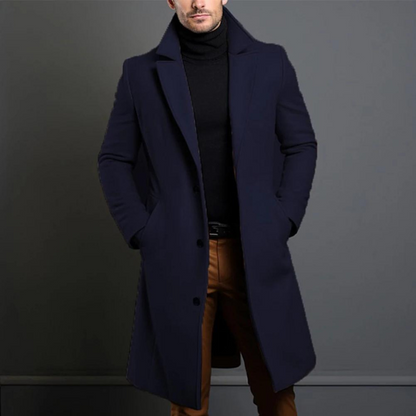 Classic Men's Wool Trench Coat