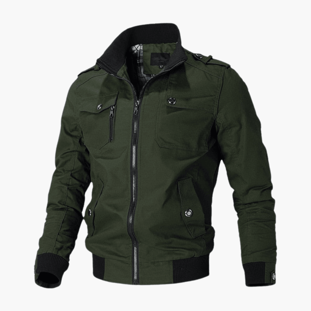 Classic Mens Leather Bomber Jacket