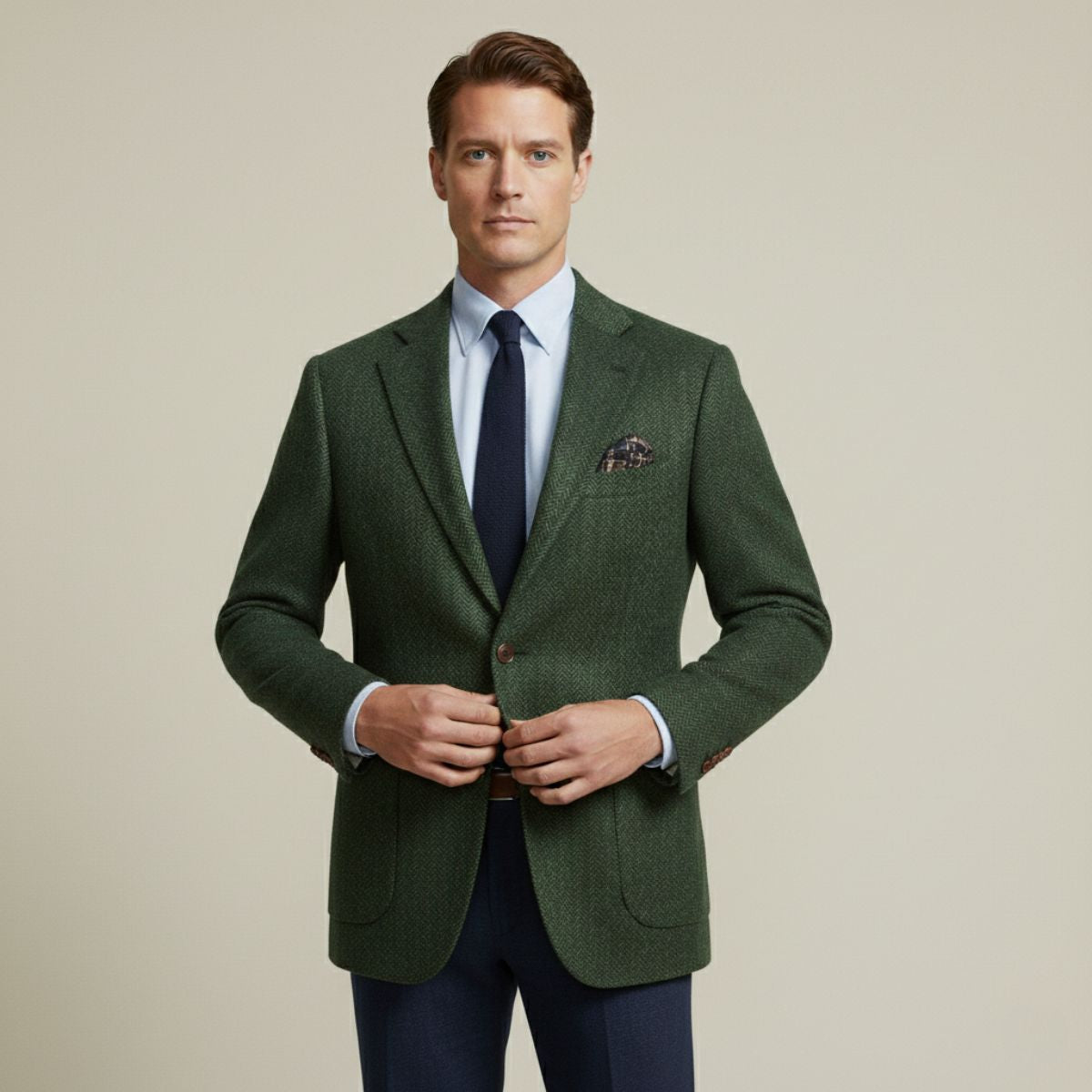 Classic Men's Tweed Blazer Jacket