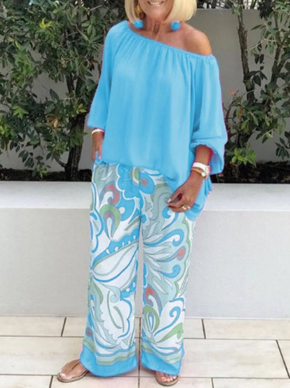 Fashionable Cold Shoulder 2-Piece Outfit