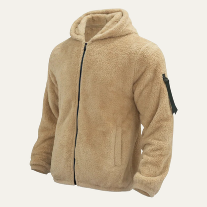 Cozy Men's Fleece Hooded Winter Jacket - Vossary