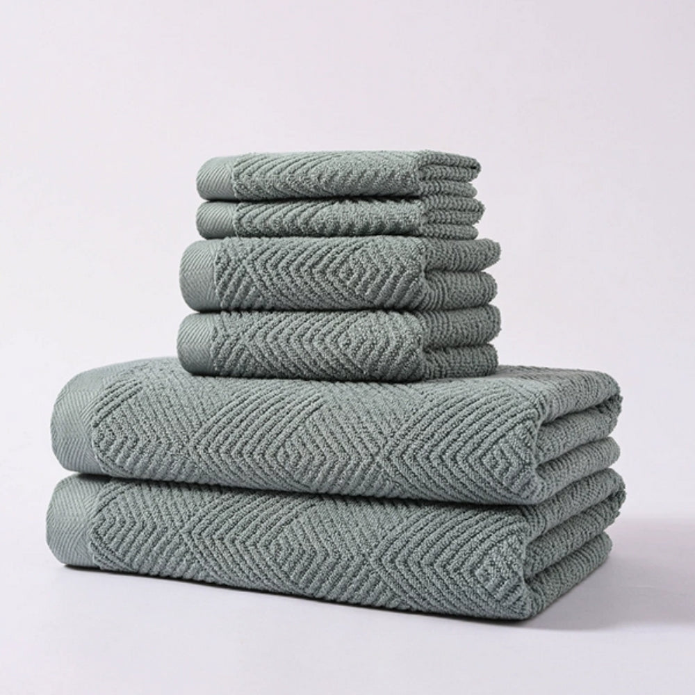 Soft Cotton Towel Set With Stripe Design
