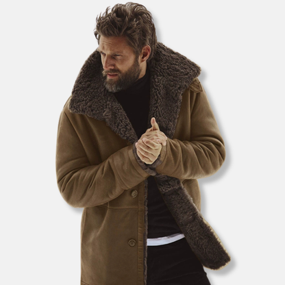 Casual Men's Mid Length Wool Coat