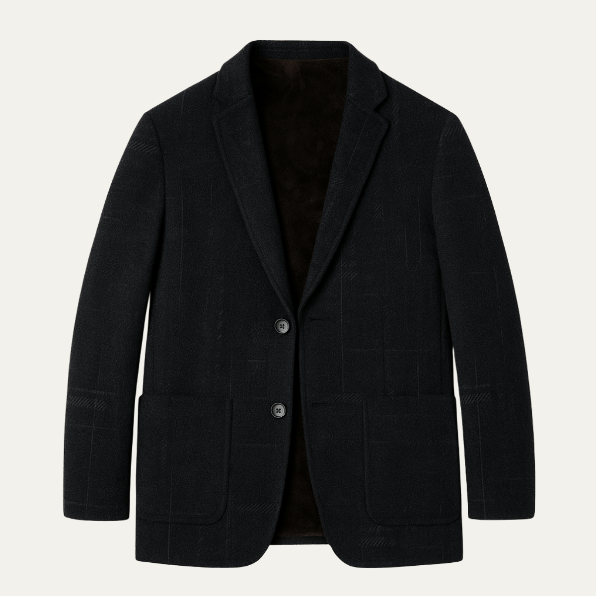 Stylish Men's Wool Blazer with Thermal Lining - Vossary