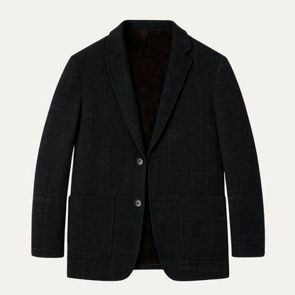 Stylish Men's Wool Blazer with Thermal Lining - Vossary